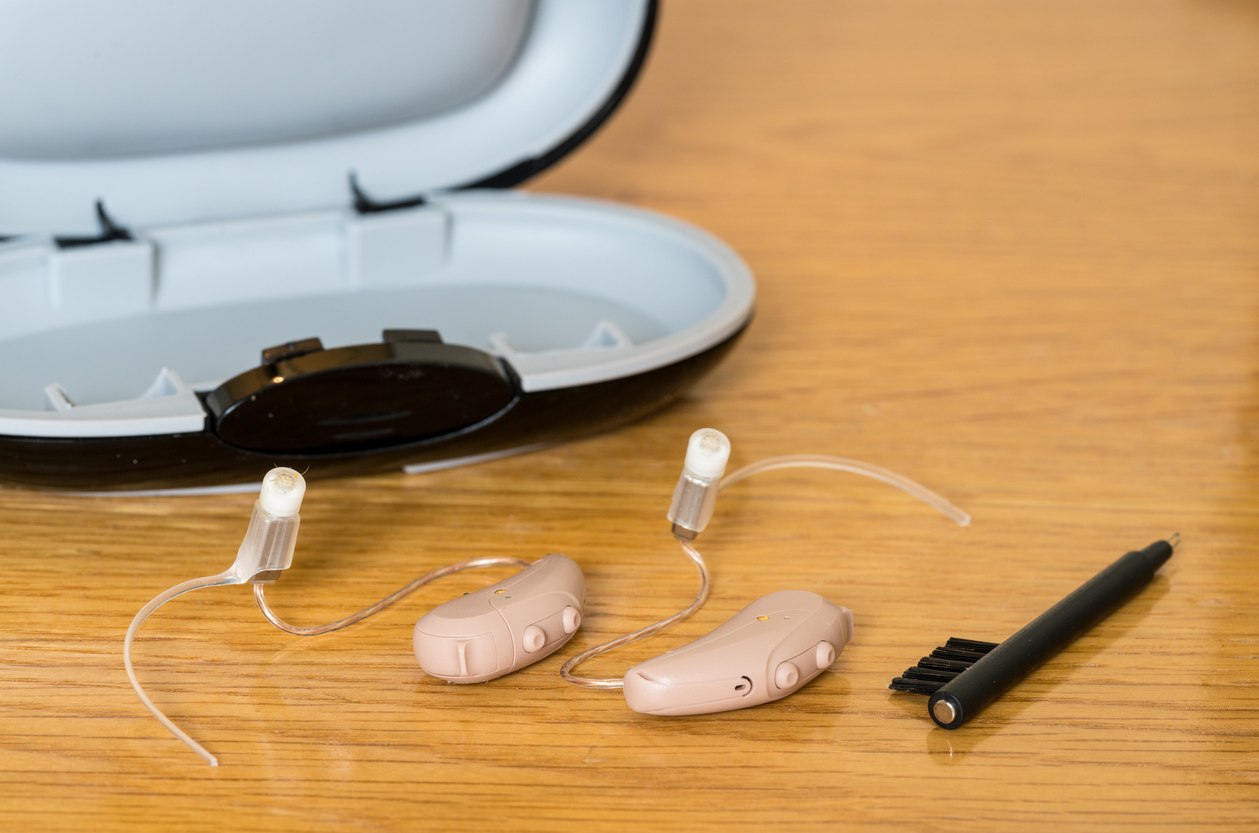 Hearing aid cleaning brush