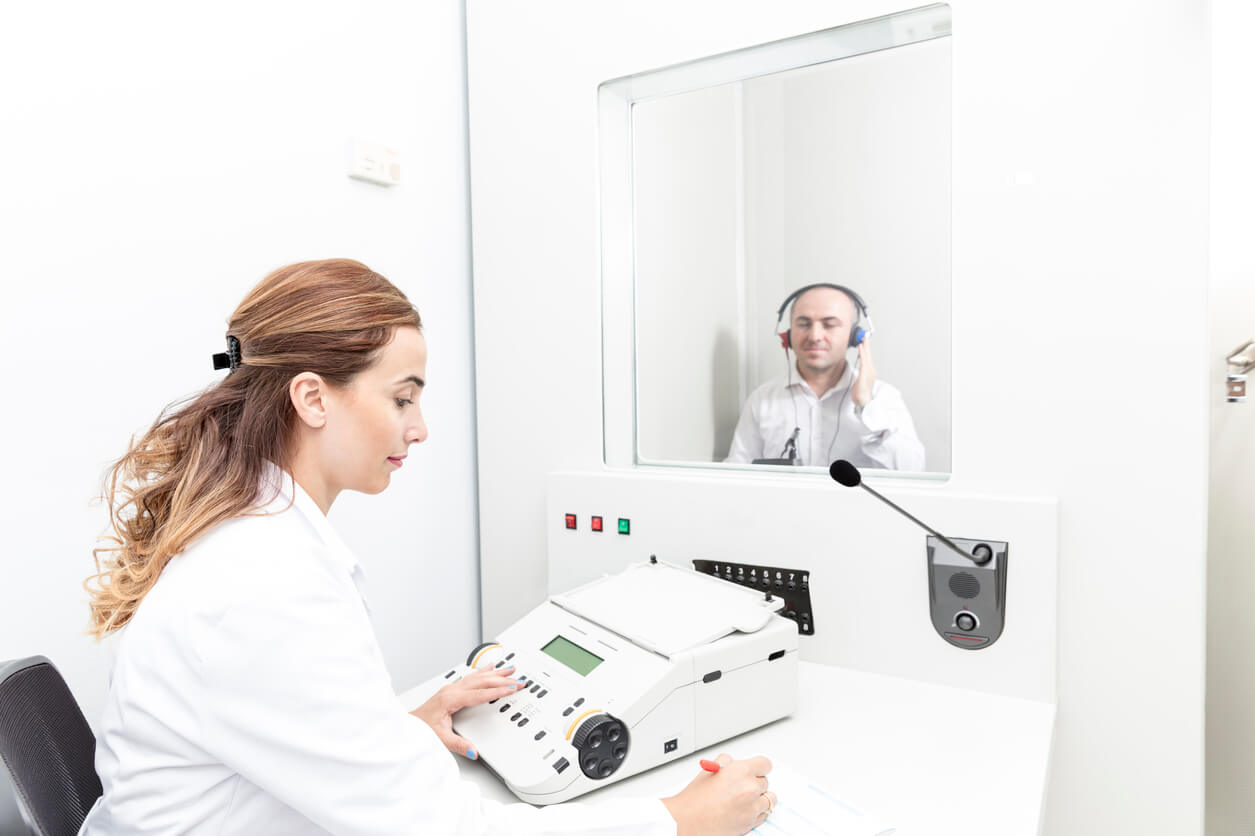 Hearing test booth