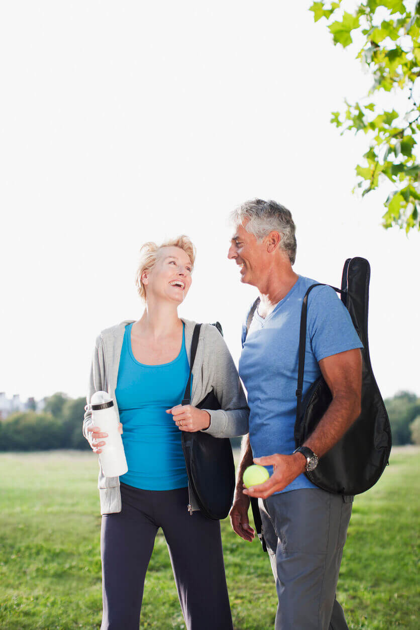 Playing tennis wearing hearing aids